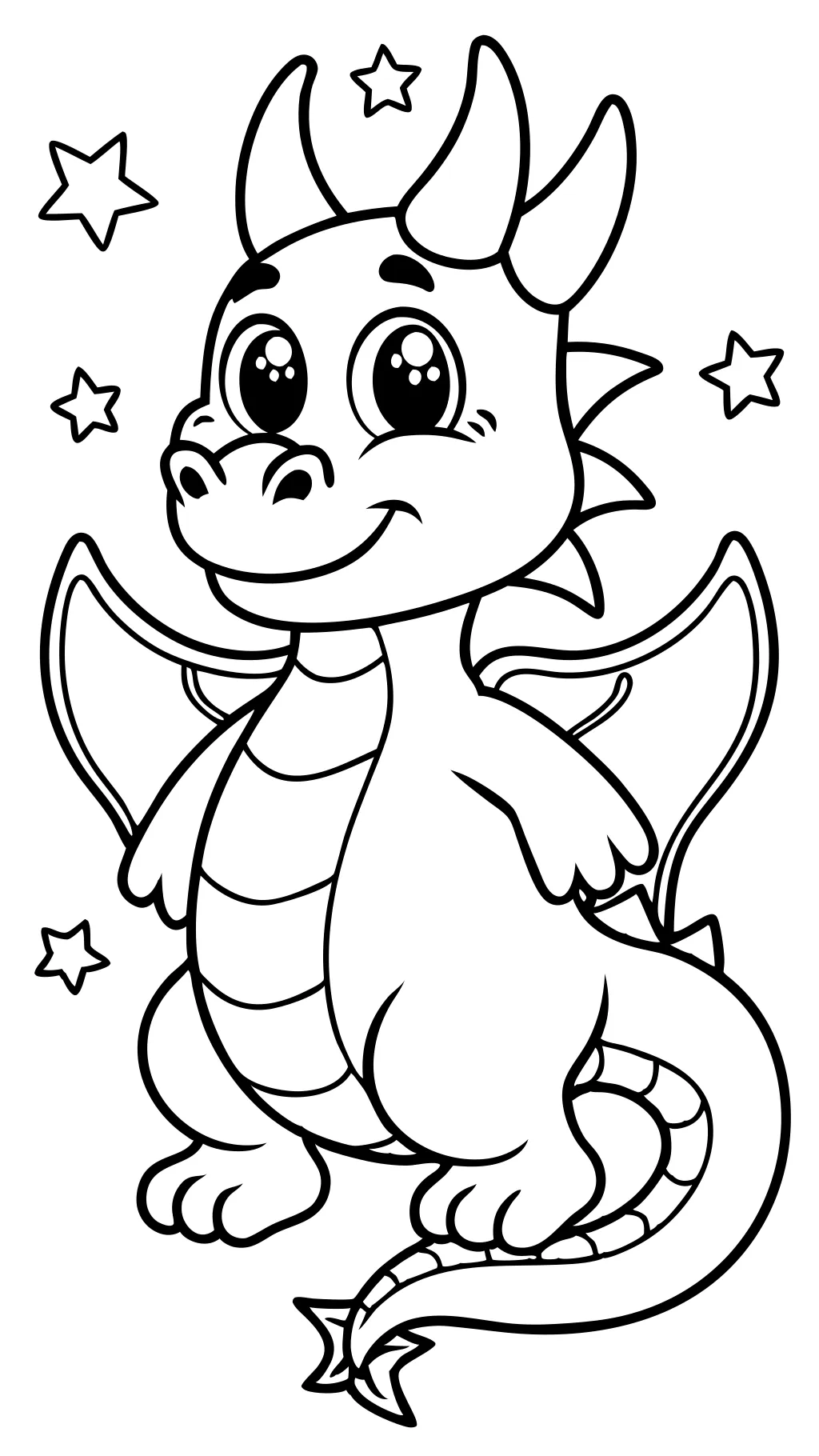 easy dragon coloring pages